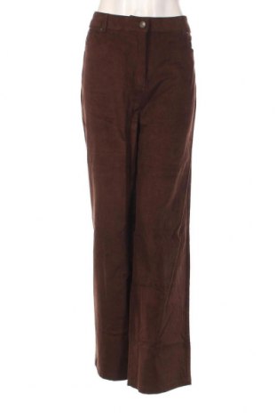 Pantaloni de velvet de femei Even&Odd, Mărime L, Culoare Maro, Preț 22,70 Lei