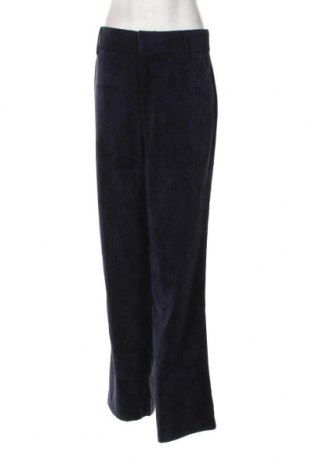 Pantaloni de velvet de femei Gina Tricot, Mărime L, Culoare Albastru, Preț 31,42 Lei