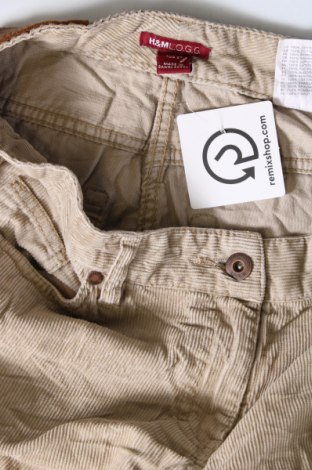 Pantaloni de velvet de femei H&M L.O.G.G., Mărime M, Culoare Bej, Preț 14,31 Lei