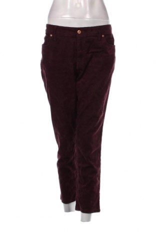 Pantaloni de velvet de femei Lands' End, Mărime L, Culoare Roșu, Preț 95,39 Lei