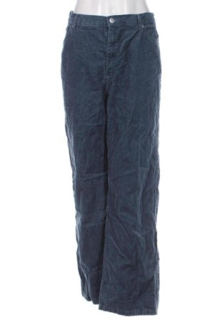 Pantaloni de velvet de femei Monki, Mărime L, Culoare Albastru, Preț 82,24 Lei