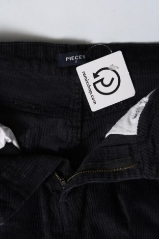 Pantaloni de velvet de femei Pieces, Mărime S, Culoare Albastru, Preț 88,82 Lei