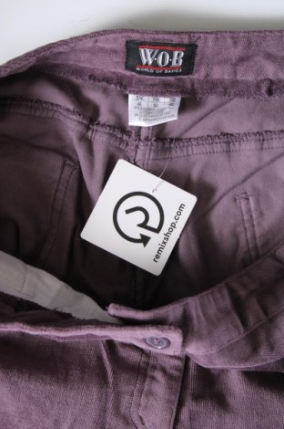 Pantaloni de velvet de femei W.O.B. World Of Basics, Mărime XXL, Culoare Mov, Preț 60,53 Lei