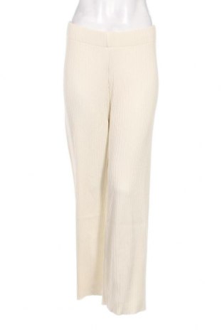 Pantaloni de velvet de femei Weekday, Mărime M, Culoare Ecru, Preț 77,27 Lei