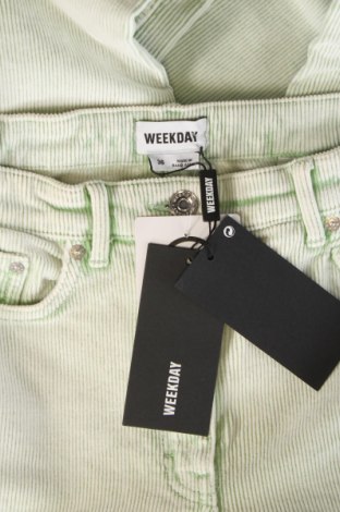 Γυναικείο κοτλέ παντελόνι Weekday, Μέγεθος S, Χρώμα Πράσινο, Τιμή 6,73 €