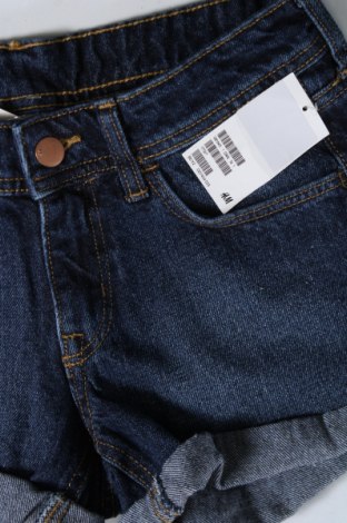 Дамски къс панталон H&M, Размер XS, Цвят Син, Цена 31,00 лв.