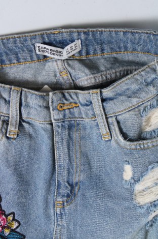 Дамски къс панталон Zara, Размер XS, Цвят Син, Цена 13,66 лв.
