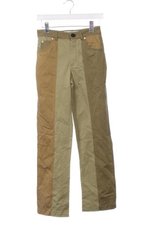 Дамски панталон Bershka, Размер XS, Цвят Зелен, Цена 13,05 лв.