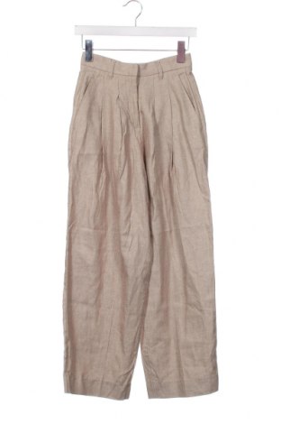 Дамски панталон H&M, Размер XS, Цвят Бежов, Цена 29,90 лв.