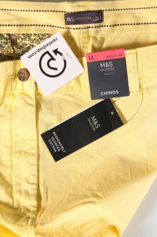 Damskie spodnie Marks & Spencer, Rozmiar XL, Kolor Żółty, Cena 51,23 zł