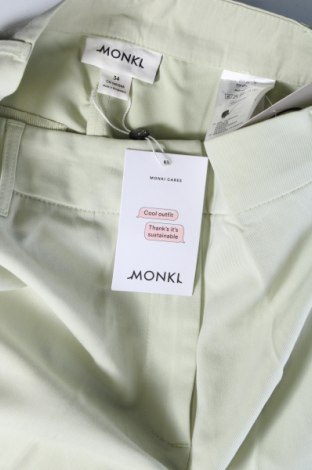 Дамски панталон Monki, Размер XS, Цвят Зелен, Цена 22,40 лв.