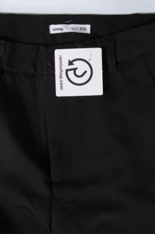 Γυναικείο παντελόνι Sinsay, Μέγεθος XXS, Χρώμα Μαύρο, Τιμή 5,93 €