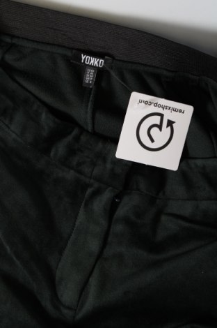Pantaloni de femei Yokko, Mărime M, Culoare Verde, Preț 33,30 Lei