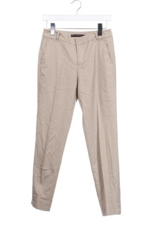 Дамски панталон Zara, Размер XS, Цвят Бежов, Цена 27,05 лв.