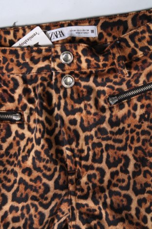 Дамски панталон Zara, Размер XS, Цвят Кафяв, Цена 12,17 лв.