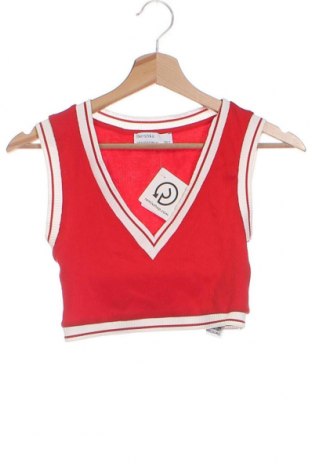 Γυναικείο αμάνικο μπλουζάκι Bershka, Μέγεθος XS, Χρώμα Κόκκινο, Τιμή 8,00 €