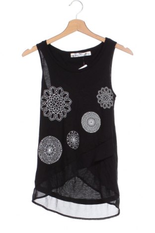 Γυναικείο αμάνικο μπλουζάκι Desigual, Μέγεθος XS, Χρώμα Μαύρο, Τιμή 20,08 €