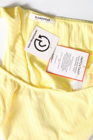 Damska koszulka na ramiączkach Glamorous, Rozmiar L, Kolor Żółty, Cena 12,39 zł