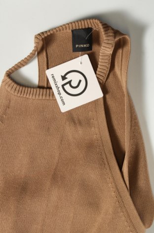 Γυναικείο αμάνικο μπλουζάκι Pinko, Μέγεθος M, Χρώμα  Μπέζ, Τιμή 34,78 €