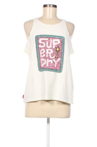 Γυναικείο αμάνικο μπλουζάκι Superdry, Μέγεθος L, Χρώμα Εκρού, Τιμή 9,64 €