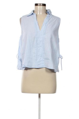 Γυναικείο αμάνικο μπλουζάκι Zara, Μέγεθος L, Χρώμα Μπλέ, Τιμή 3,61 €