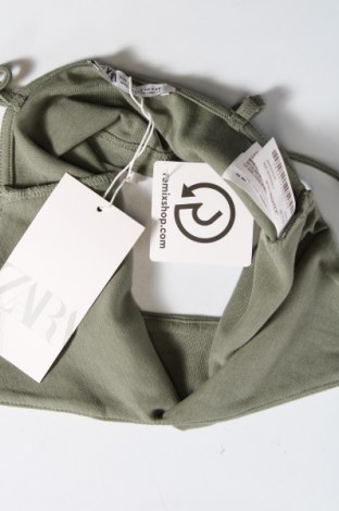 Γυναικείο αμάνικο μπλουζάκι Zara, Μέγεθος S, Χρώμα Πράσινο, Τιμή 12,00 €