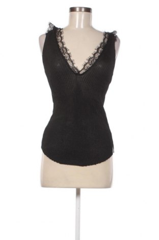 Γυναικείο αμάνικο μπλουζάκι Zara Knitwear, Μέγεθος M, Χρώμα Μαύρο, Τιμή 3,60 €