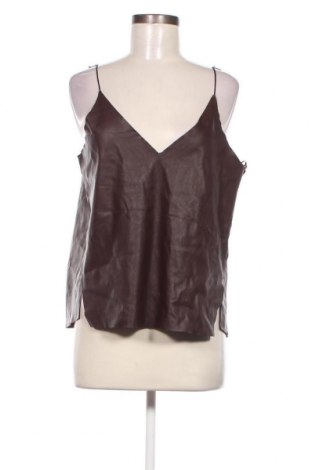 Γυναικείο αμάνικο μπλουζάκι Zara Trafaluc, Μέγεθος L, Χρώμα Καφέ, Τιμή 14,85 €