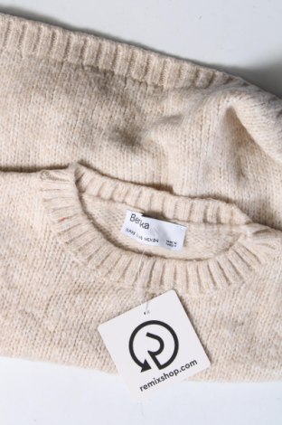 Дамски пуловер Bershka, Размер S, Цвят Бежов, Цена 5,80 лв.