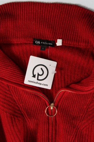 Damenpullover C&A, Größe L, Farbe Rot, Preis € 5,65