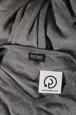Γυναικείο πουλόβερ Desires, Μέγεθος XXL, Χρώμα Γκρί, Τιμή 5,33 €