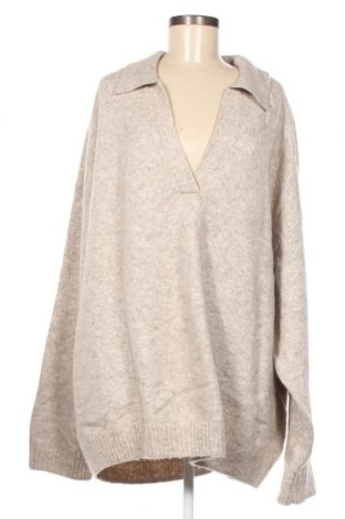 Дамски пуловер H&M, Размер XXL, Цвят Бежов, Цена 29,00 лв.