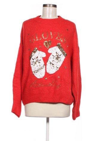 Дамски пуловер H&M, Размер L, Цвят Червен, Цена 7,83 лв.