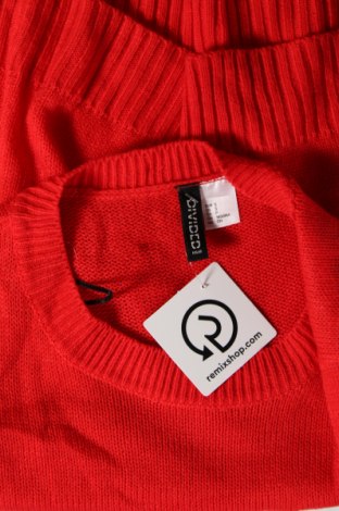 Γυναικείο πουλόβερ H&M Divided, Μέγεθος S, Χρώμα Κόκκινο, Τιμή 4,31 €