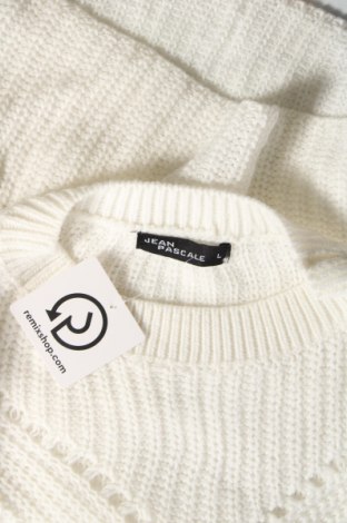 Γυναικείο πουλόβερ Jean Pascale, Μέγεθος L, Χρώμα Λευκό, Τιμή 5,02 €
