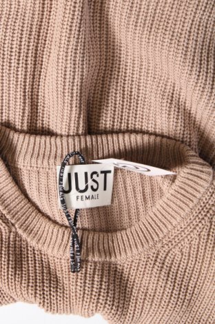 Γυναικείο πουλόβερ Just Female, Μέγεθος XS, Χρώμα  Μπέζ, Τιμή 5,75 €