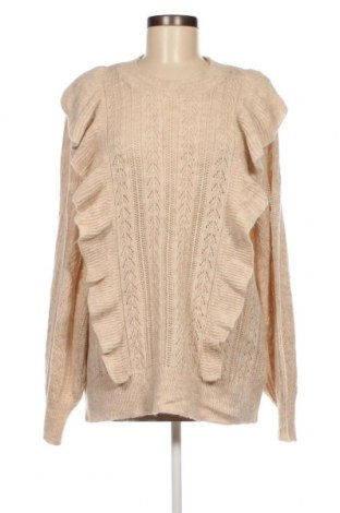 Γυναικείο πουλόβερ Ms Mode, Μέγεθος XL, Χρώμα  Μπέζ, Τιμή 7,18 €