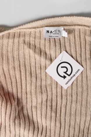 Damski sweter NA-KD, Rozmiar L, Kolor Beżowy, Cena 34,10 zł