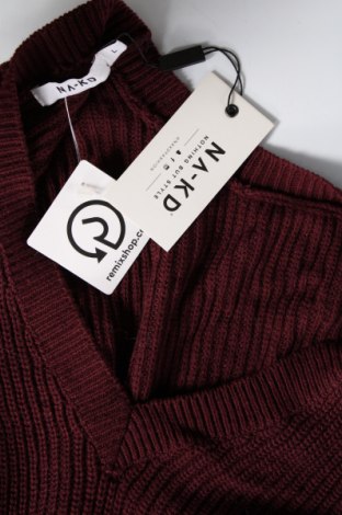 Дамски пуловер NA-KD, Размер L, Цвят Червен, Цена 13,95 лв.