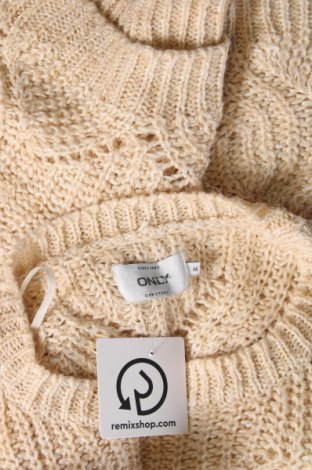Дамски пуловер ONLY, Размер M, Цвят Бежов, Цена 7,29 лв.