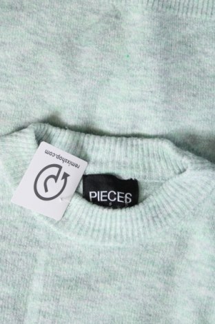 Дамски пуловер Pieces, Размер S, Цвят Зелен, Цена 8,91 лв.