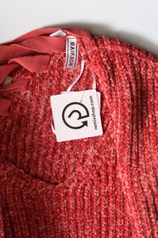 Дамски пуловер Rainbow, Размер M, Цвят Червен, Цена 8,41 лв.