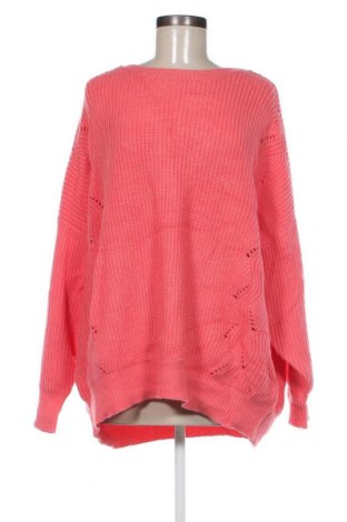 Дамски пуловер Rock Your Curves by Angelina Kirsch, Размер XXL, Цвят Розов, Цена 8,41 лв.