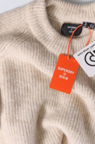 Дамски пуловер Superdry, Размер L, Цвят Екрю, Цена 20,14 лв.