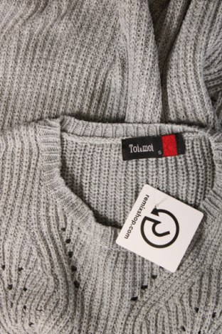Γυναικείο πουλόβερ Toi Et Moi, Μέγεθος S, Χρώμα Γκρί, Τιμή 10,54 €