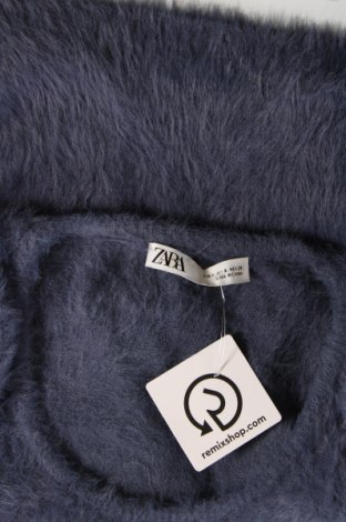 Дамски пуловер Zara, Размер S, Цвят Син, Цена 15,91 лв.