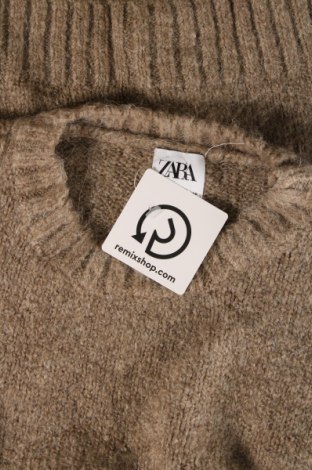 Дамски пуловер Zara, Размер XL, Цвят Бежов, Цена 8,64 лв.
