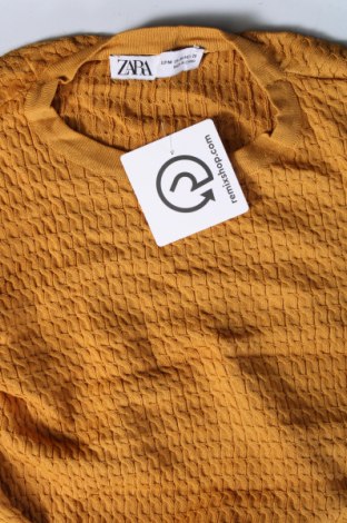 Дамски пуловер Zara, Размер M, Цвят Жълт, Цена 7,02 лв.
