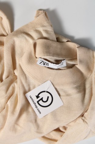 Дамски пуловер Zara, Размер M, Цвят Бежов, Цена 8,10 лв.