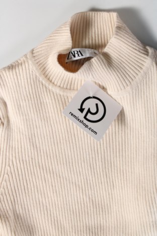 Дамски пуловер Zara, Размер L, Цвят Екрю, Цена 7,02 лв.